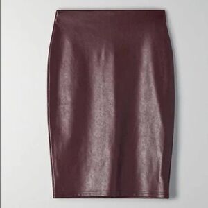 NWT Glow Skirt, Ten by Babaton, Dark Burgundy, Medium